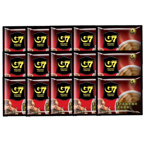 越南进口中原G7纯黑咖啡冰美式速溶黑咖啡粉特浓香醇无糖