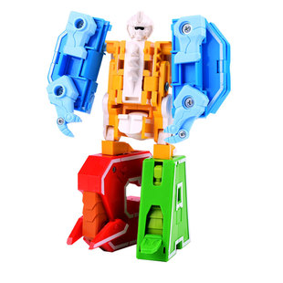 新乐新数字变形玩具合体机器人26个字母正版汽车儿童金刚男孩玩具