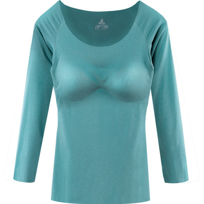 稻草人80s高支莫代尔保暖上衣女