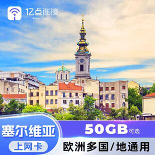 塞尔维亚上网电话卡高速流量卡欧洲英法德通用旅游西班sim卡牙