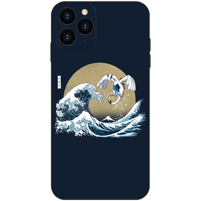 日系洛奇亚卡通宝可梦手机壳XS适用iPhone16小米13玻璃12全包14苹果15ProMax神奇宝贝Plus华为XR液态硅胶软壳