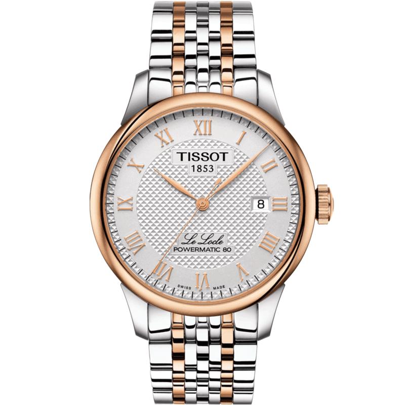 Tissot天梭1853力洛克系列全自动机械机芯间金钢带男表瑞士手表