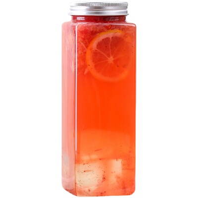 商用透明500ml饮料带盖奶茶杯子