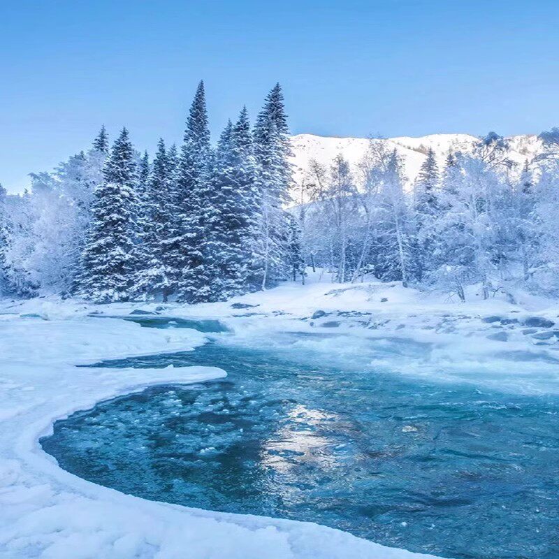 新疆旅游北疆冬恋双湖阿勒泰喀纳斯禾木赛里木湖拼车5日游大七座