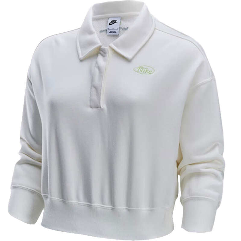 【自营】耐克女子NSW PHNX FLC CROP POLO GC有领长T恤HQ7395-133