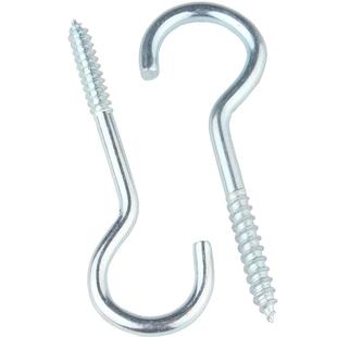 问号钩开口羊眼圈自攻螺丝钉挂钩吊环钩子风钩羊眼钉羊眼螺丝带圈