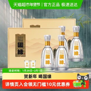 今世缘国缘淡雅礼盒42度500ml*2瓶*2盒浓香型白酒送礼宴请送礼袋