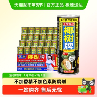 正宗椰树牌椰汁245ml*24罐装椰子汁鲜榨椰奶椰浆果汁饮料年货礼盒