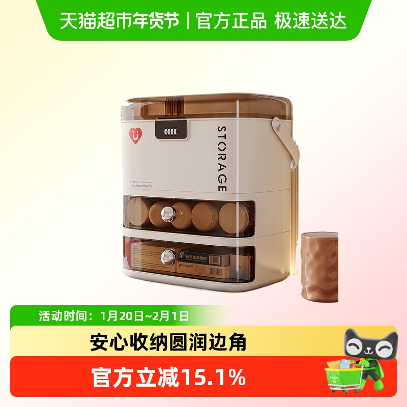 日本药箱家庭装大容量医药箱家用透明药品收纳盒多层医疗急救药盒,收纳整理,医药箱,淘宝优惠券,粉丝福利购,淘宝优惠卷