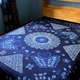 大理白族手工特色古法扎染桌布挂布蓝染纯棉双人床单单件沙发布艺