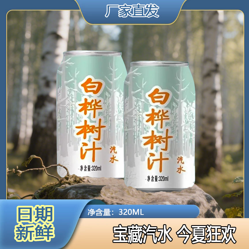 网红特产经典东北风味桦树汁汽水白桦树汁饮料饮品碳酸类汽水80后