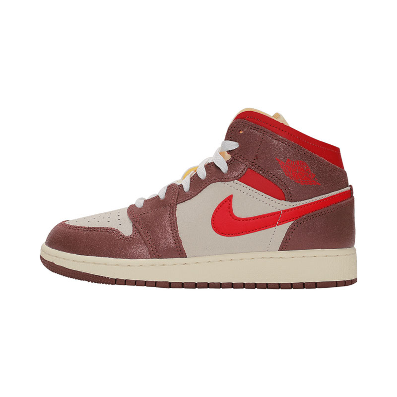 【自营】耐克男大童AIR JORDAN 1 MID SE (GS)篮球鞋HF3196-100