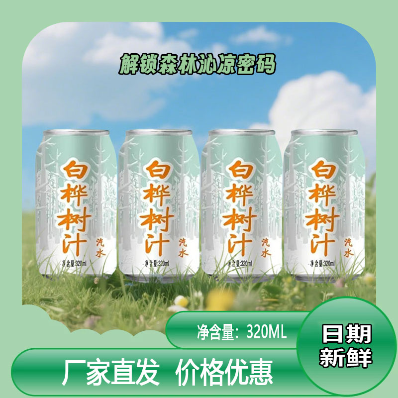 经典饮品东北风味桦树汁汽水白桦树汁饮料网红特产90后碳酸类汽水