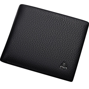 稻草人钱包男短款真皮鹿皮潮年轻人2025新款商务休闲正品钱夹男士