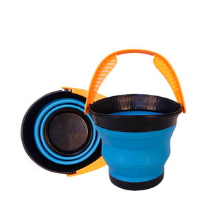 韩国MijELLO/美极乐伸缩美术洗笔筒原装进口加厚可折叠便携式水桶油画水彩水粉画画用洗笔大容量涮笔筒