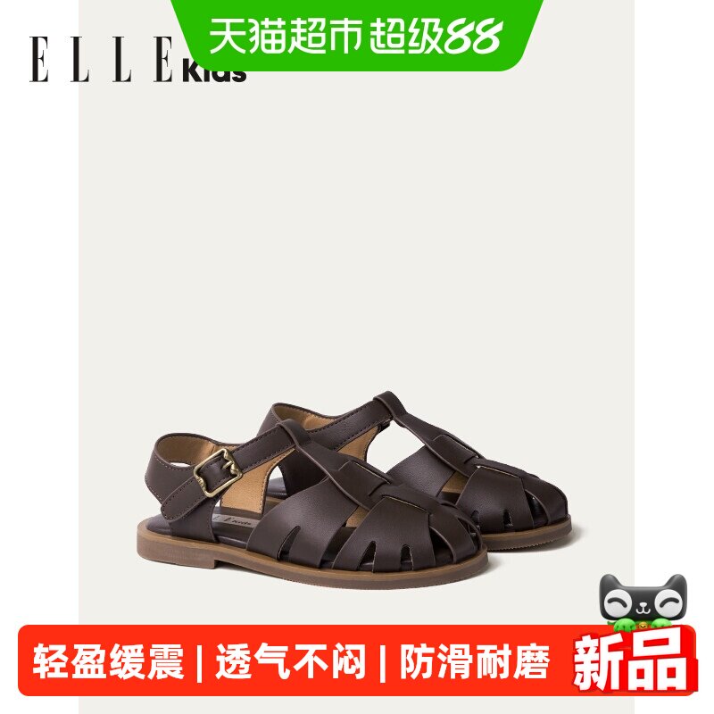 ellekids女童夏季新款平底童鞋