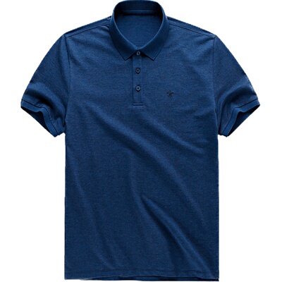 MrBu布先生开衩下摆商务polo衫男短袖三粒扣扁机翻领t恤夏AT10508