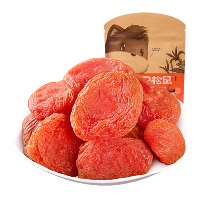 三只松鼠倒蒸红杏干袋装果脯蜜饯