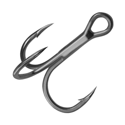 黑体加强三本钩三爪钓黑色溪流