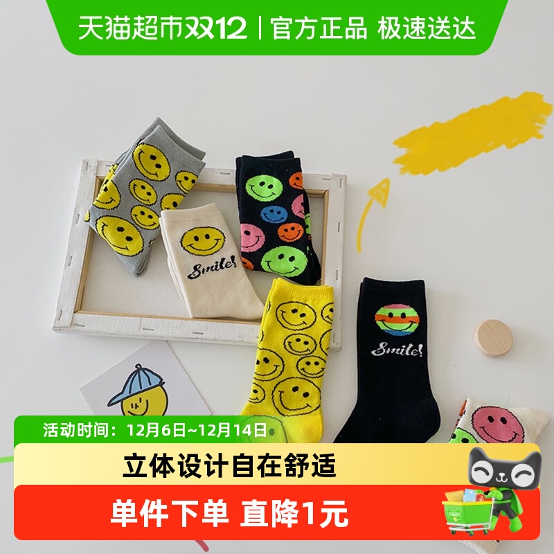 男童韩国纯棉小孩秋冬潮袜