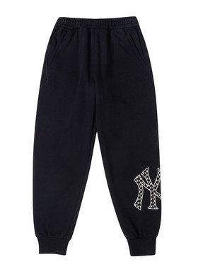 【自营】MLB美职棒男裤女裤休闲裤黑色运动裤针织长裤3APTM0151