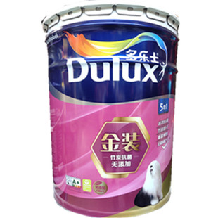 多乐士竹炭金装抗菌防霉无添加5合1乳胶漆涂料内墙面漆底漆调色哑