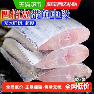 小眼带鱼中段去头去尾新鲜冷冻无冰特级大号商用整箱