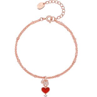 AGATHA/瑷嘉莎小心思系列双链手链ins风女设计情人节礼物