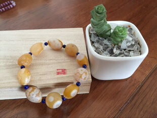 天然新款玛瑙籽原石手链手串奶酪黄色眼石平价恕不议价