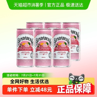 6進口汽水夏日解暑飲料 賓得寶bundaberg葡萄柚味果汁氣泡水200ml