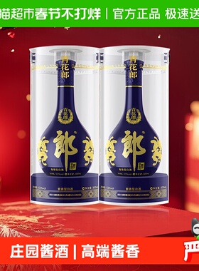 郎酒青花郎酱香型高档白酒53度500ml*2瓶送礼佳品粮食酒(含礼袋)