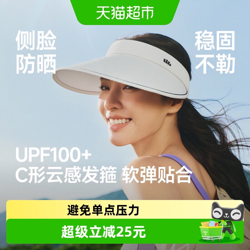 蕉下黑胶空顶防晒帽UPF50+零压图片