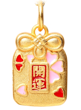 古法金招财猫滴溜吊坠DIY项链