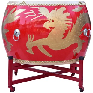 牛皮大鼓威风锣鼓高战鼓成人表演出舞蹈龙鼓中国红堂鼓儿童乐器