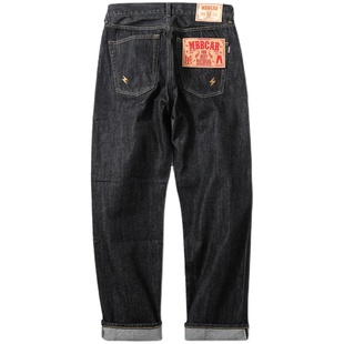 MBBCAR窄幅原创设计牛仔裤14O基础款百搭休闲重磅赤耳丹宁直筒裤