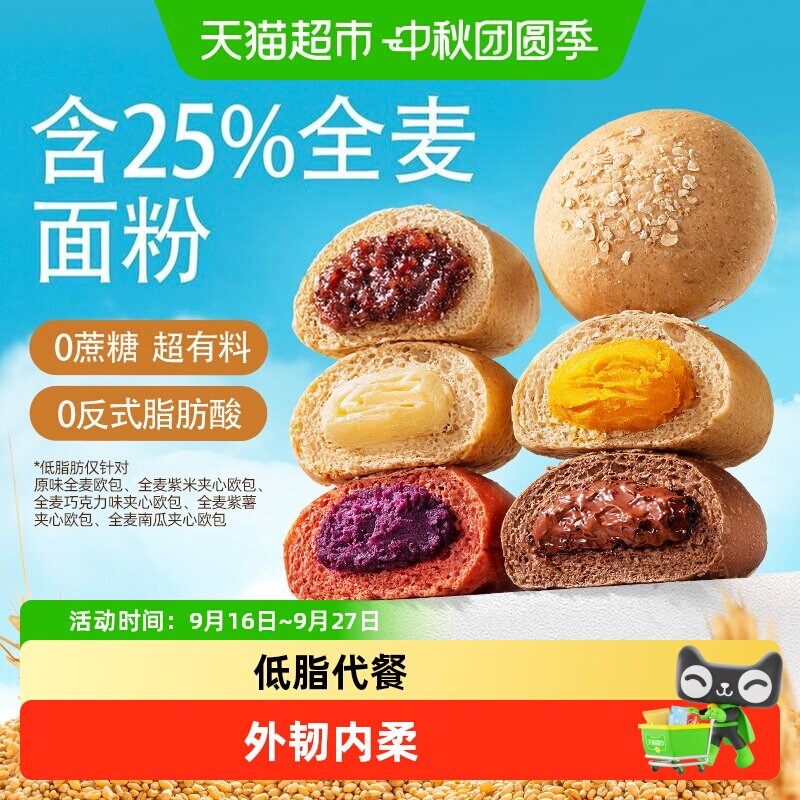 三只松鼠低脂0蔗糖全麦欧包										