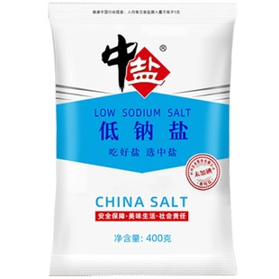 中盐低钠盐加碘补钾矿井盐400g
