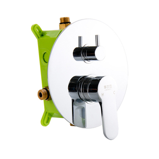 华尔杰暗装花洒预埋件嵌入式预埋盒入墙式混水阀暗藏式淋浴铜热熔