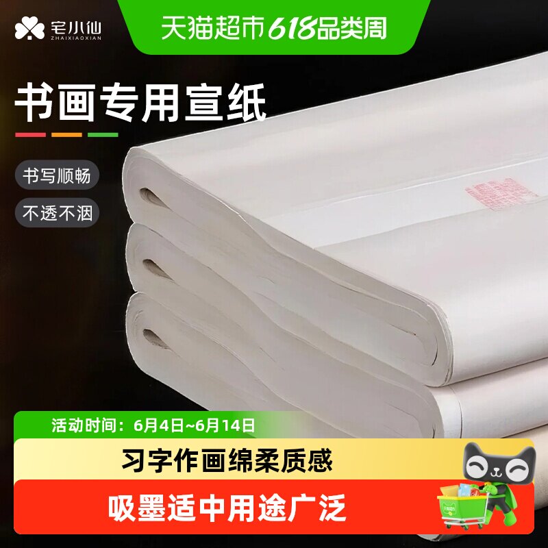 宅小仙宣纸美术国画专用作品纸书法练字临摹纸儿童写毛笔字练习纸
