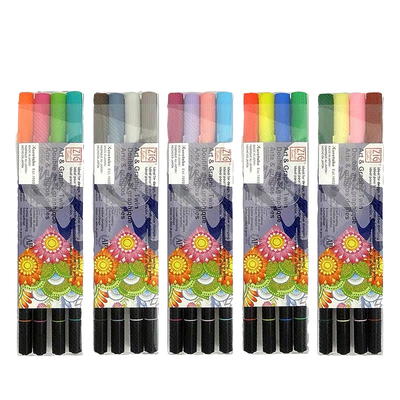 日本KURETAKE吴竹ABT双头手账笔套装手绘漫画水彩刷头艺术字brush手账笔插画笔马克笔