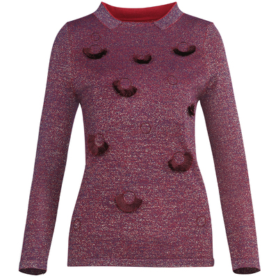 百搭修身打底半高领花色羊毛衫