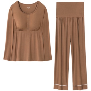 哺乳上衣秋衣莫代尔孕妇打底衫内搭春夏季薄款喂奶免穿内衣可外穿