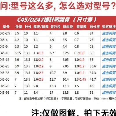 新款鸭嘴鼻插针C4510平方空开接线鼻DZ47小型断路器插片冷压端款