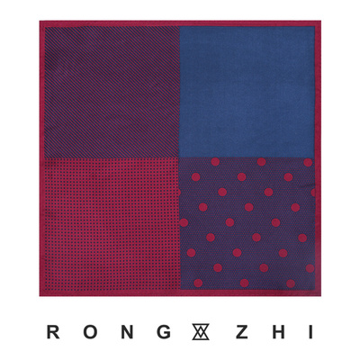 独特设计口袋巾桑蚕丝时尚印花