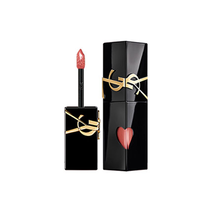YSL/圣罗兰黑管镜面爱心唇釉610冰乌龙口红唇膏显白