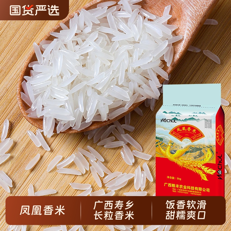 【凤凰一级香米】广西猫牙米晚稻新米长粒大米农家丝苗米真空10斤