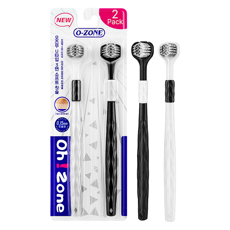 欧志姆三面清洁成人儿童牙刷