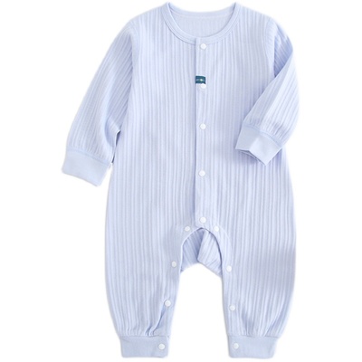 柠檬爬爬春秋A类纯棉哈衣连体衣