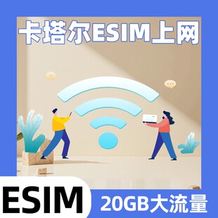 卡塔尔电话卡ESIM高速上网流量虚拟卡卡