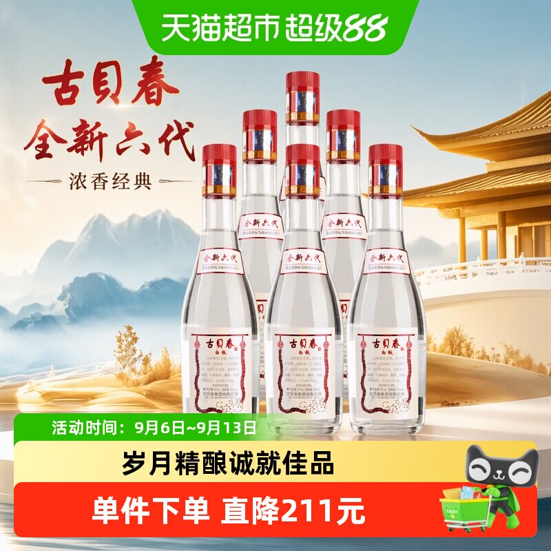 古贝春全新六代白板白酒亲友团聚图片